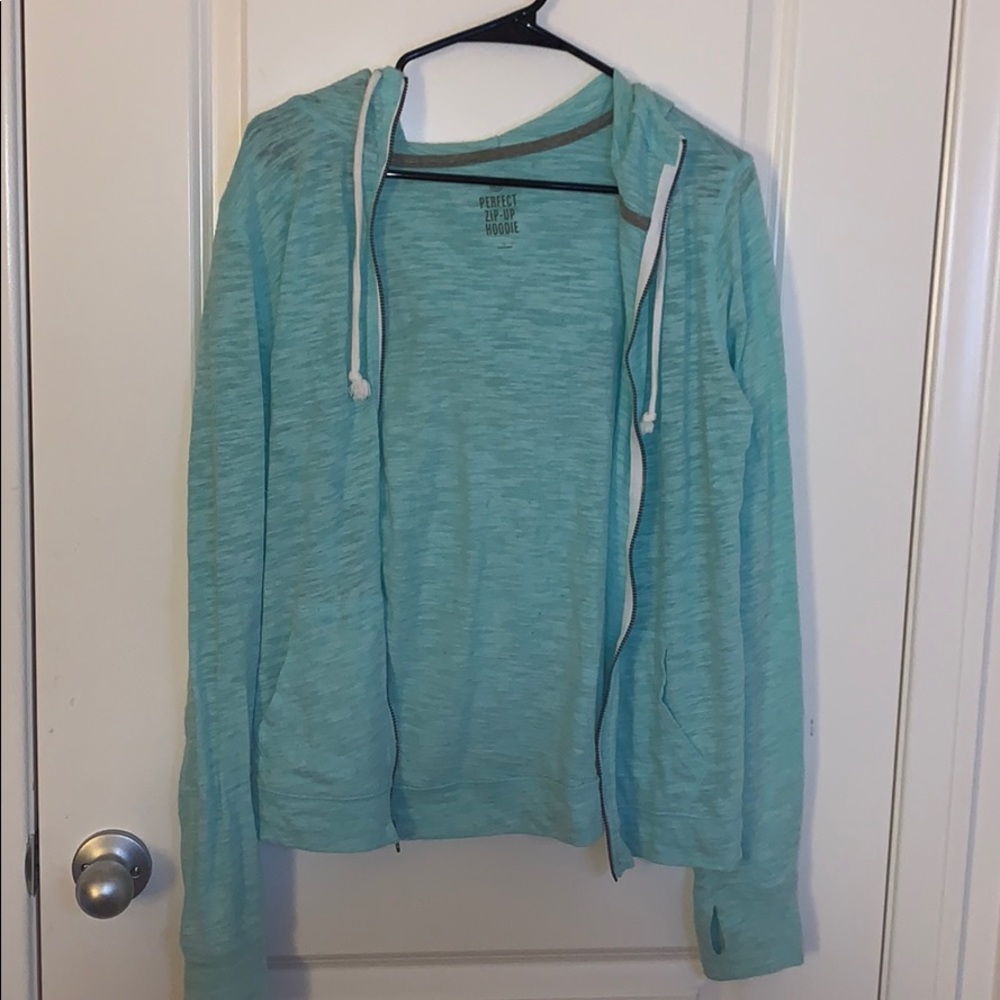 Blue-ish green teal thin jacket